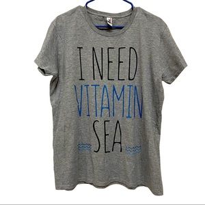 🌊 “I need vitamin sea” Tee•size XL•NWOT